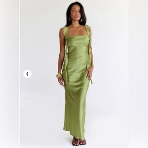 Princess Polly Lanai Maxi Dress Olive (Green)